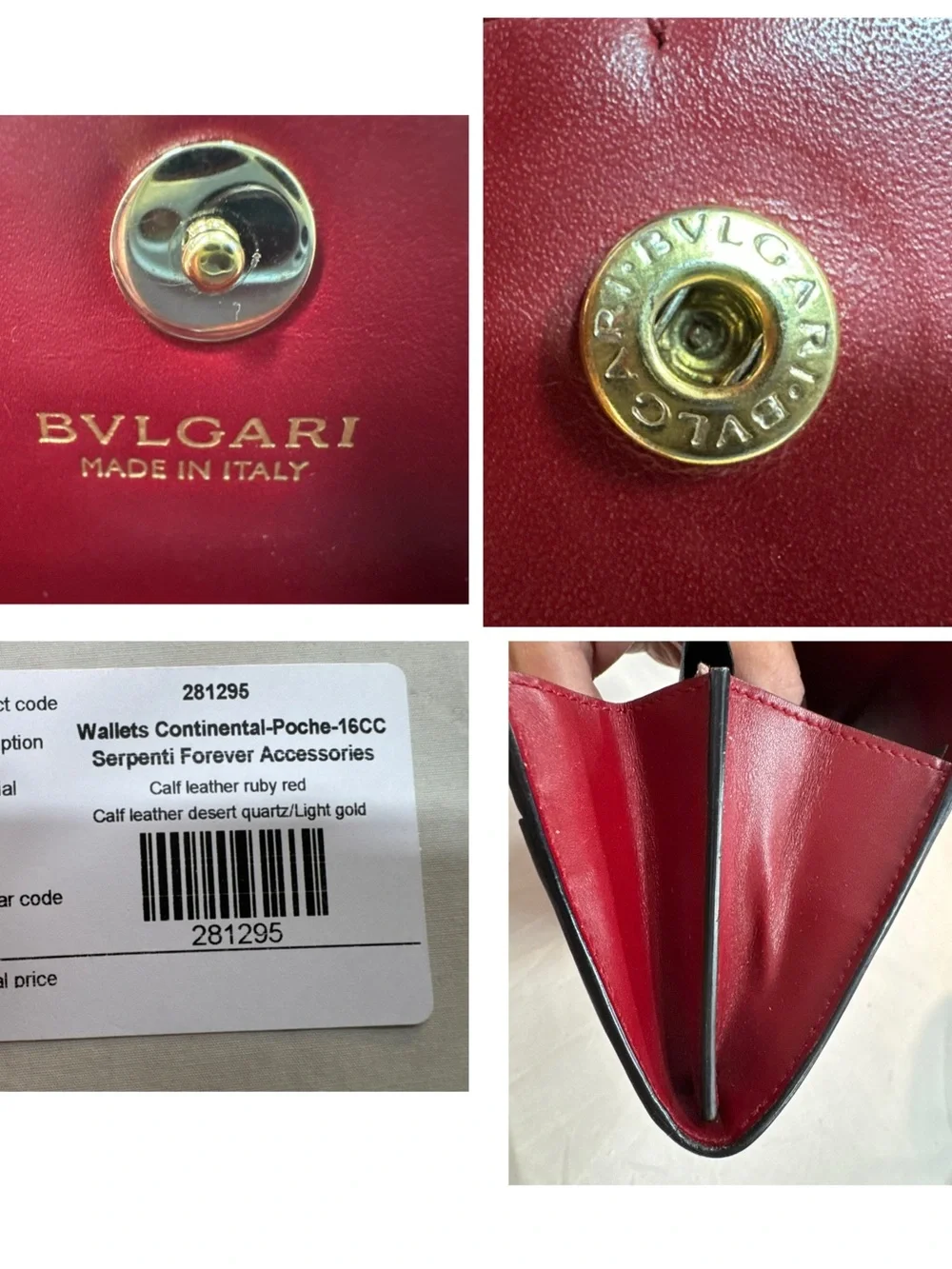 Bvlgari Ruby Rose Serpenti Envelope Clutch with Snakehead Clasp Full Inclusion